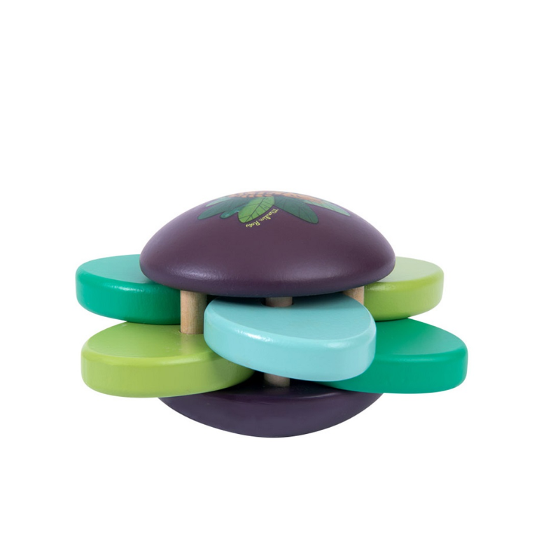 Wooden Rainbow Jungle Rattle – Little Peeps