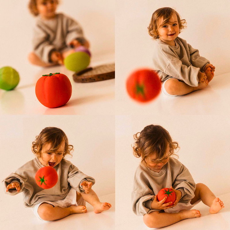 Sensorial Ball, Baby Teether & Bath Toy- Veggies – Little Peeps