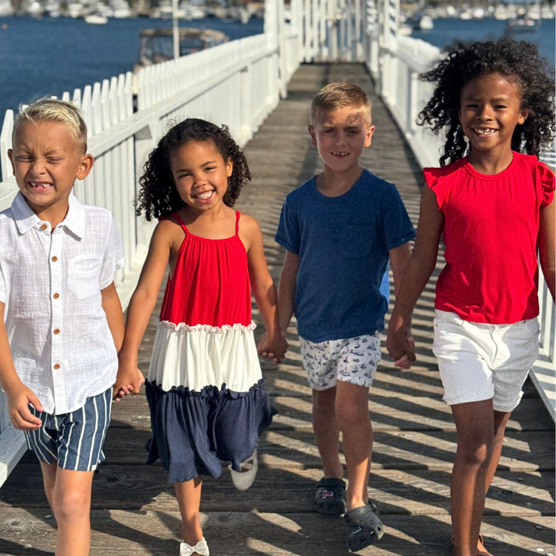 Nola Red Top Cap Flutter Sleeve – Little Peeps