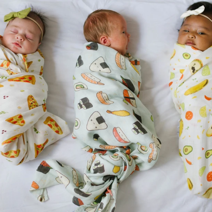 Luxury Muslin Swaddle Sushi Little Peeps