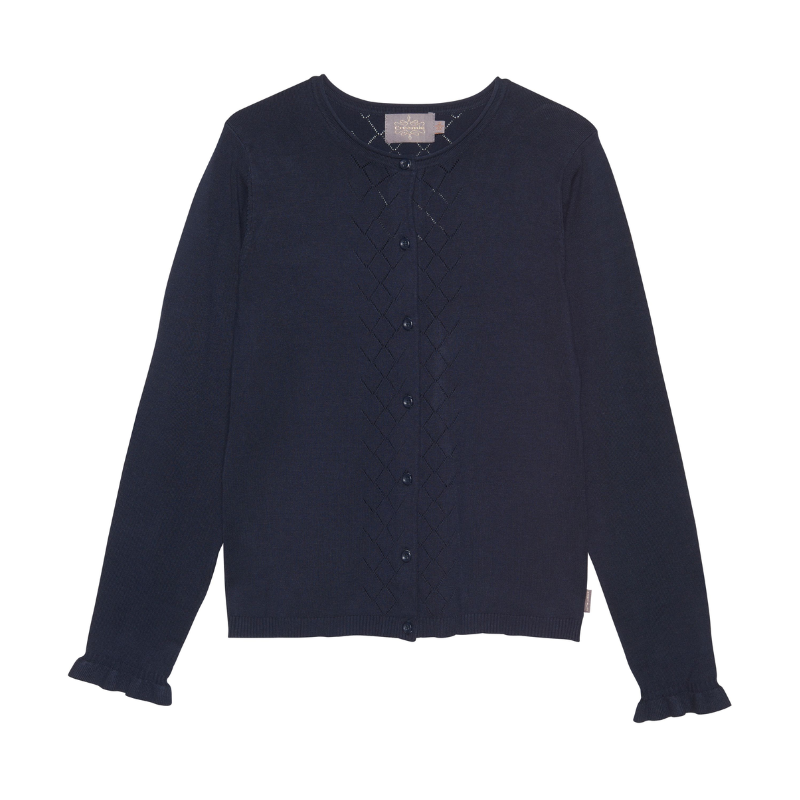 Navy pointelle cardigan best sale